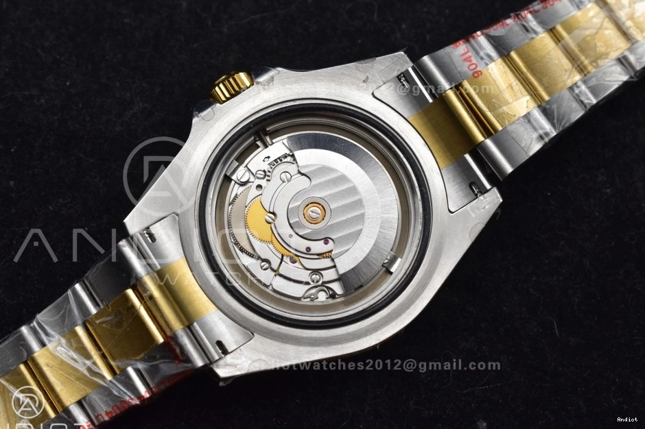 on Unisex Dial Black A2824 V Best GMF Edition Two Tone SS Sea-Dweller Bracelet 1061 YG 126603 YG SS 0729
